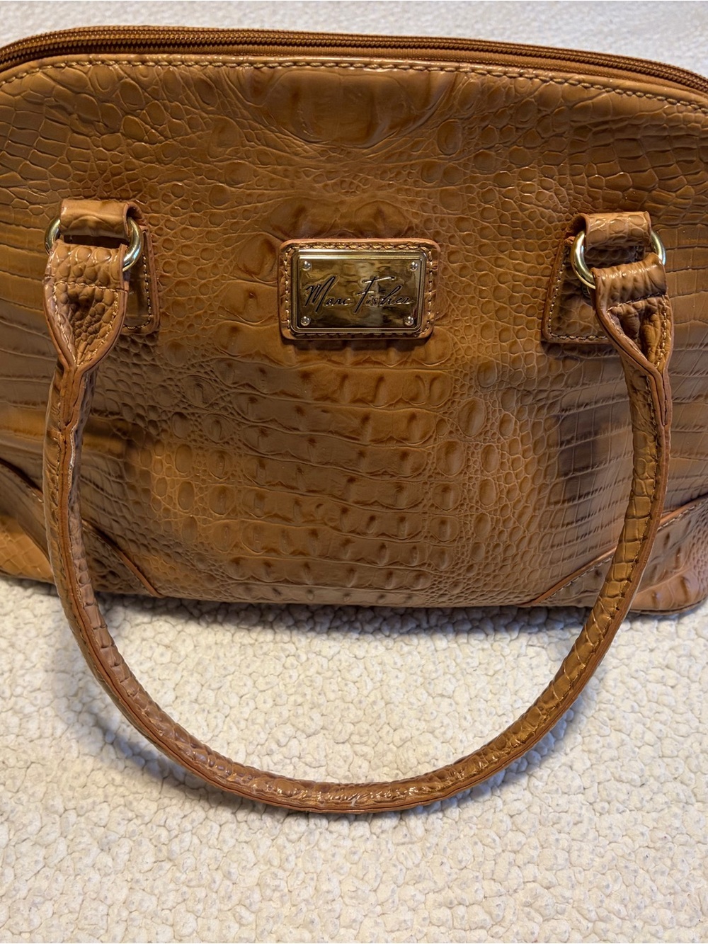 Marc Fisher Croc-Embossed Dome Handbag Satchel